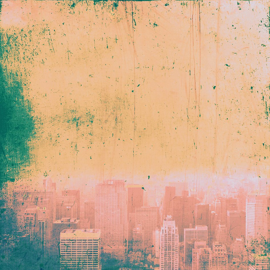New York red blue green and gold - Fine art limited edition