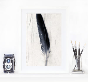 Feather plate It is Written - Limited edition fine art