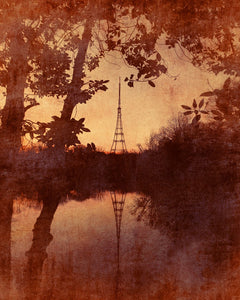 Crystal Palace transmitter reflection - Fine art photo print limited edition